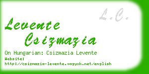 levente csizmazia business card